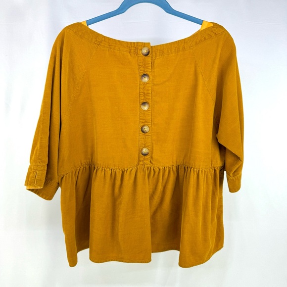 Anthropologie Maeve Maria babydoll button back corduroy blouse oversized small - Picture 4 of 14